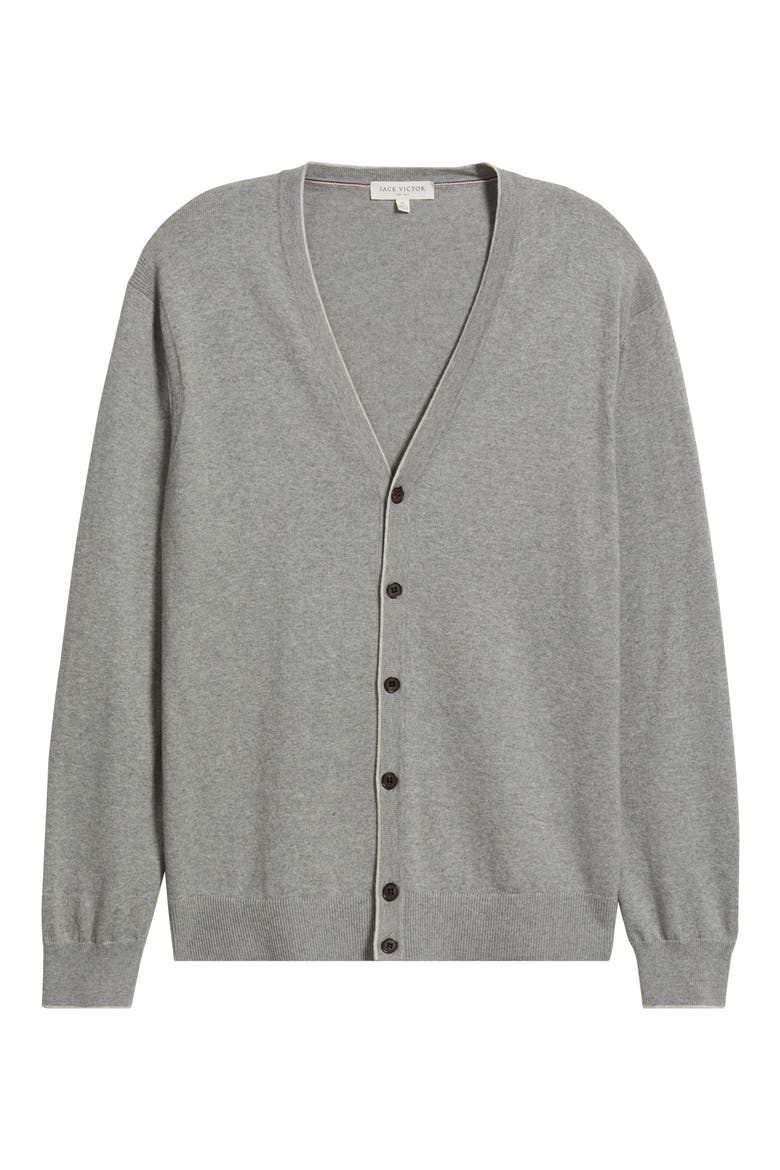 Charleston Cotton & Cashmere Cardigan, Alternate, color, GREY