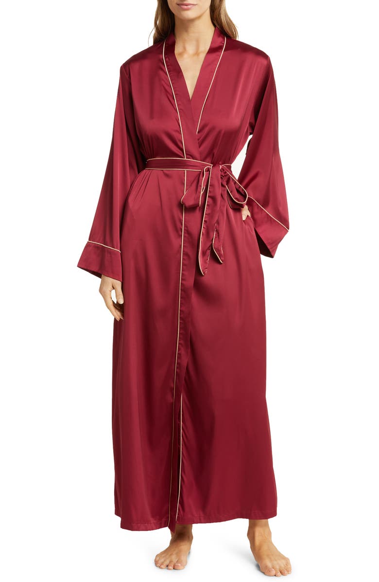 KILO BRAVA Satin Maxi Robe, Main, color, 