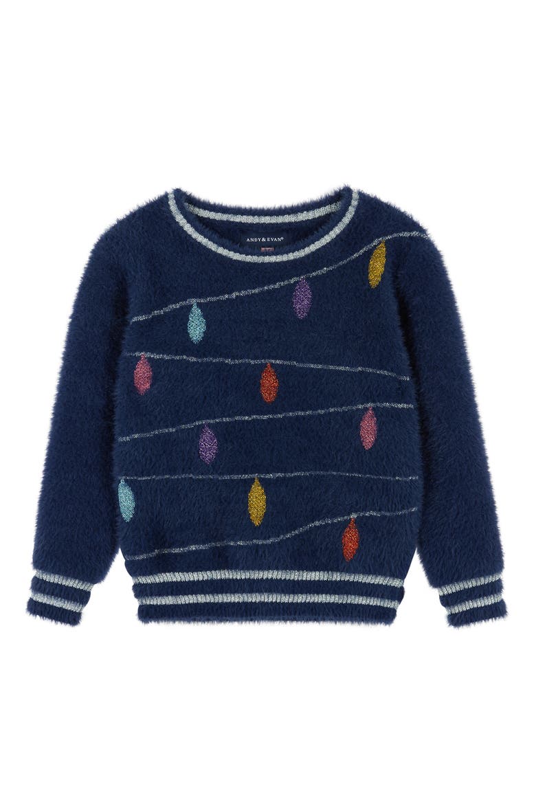 Holiday Lights Metallic Sweater & Leggings Set, Alternate, color, HOLIDAY LIGHTS