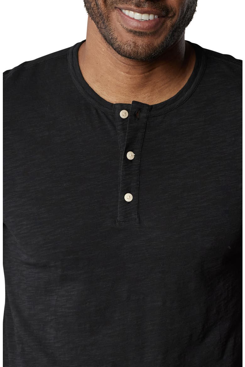 Legacy Cotton Henley, Alternate, color, BLACK