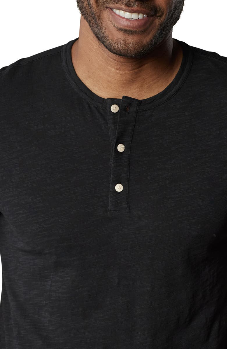 The Normal Brand Legacy Cotton Henley, Alternate, color, Black