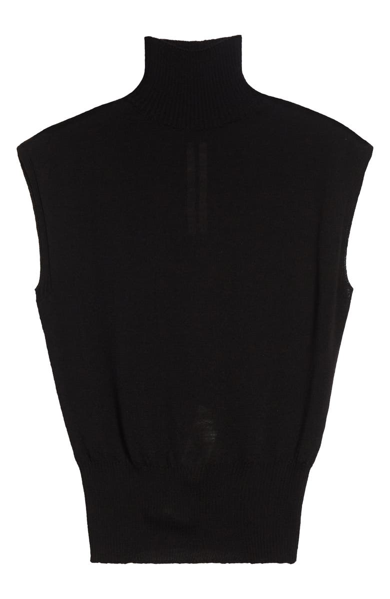 Rick Owens Virgin Wool Turtleneck Sweater, Main, color, Black