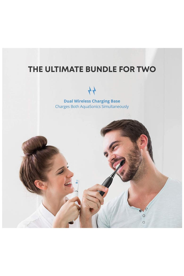 DUO Dual Ultrasonic Toothbrushes with 10 DuPont Brush Heads & 2 Travel Cases, Alternate, color, NO COLOR