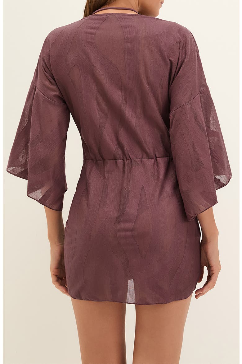 Perola Cotton Blend Cover-Up Minidress, Alternate, color, PURPLE