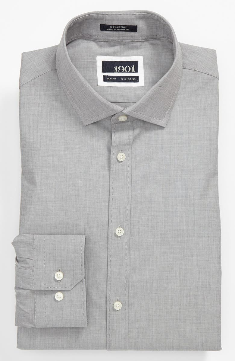 1901 Slim Fit Cotton Dress Shirt, Main, color,
