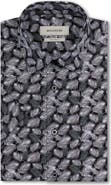 Bugatchi Milo OoohCotton® Leaf Print Short Sleeve Button-Up Shirt