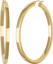 Bony Levy 14K Gold Large Tube Hoop Earrings