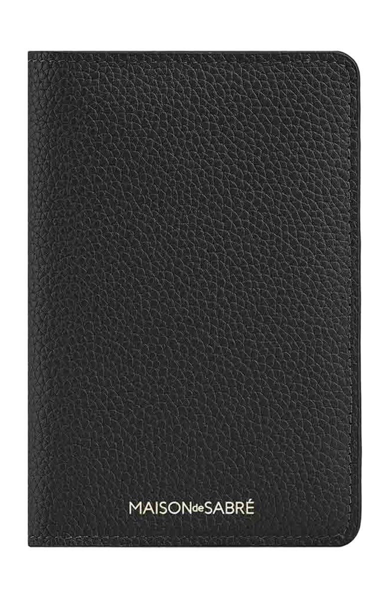 MAISON de SABRÉ Leather Passport Holder, Main, color, Rouge Noir