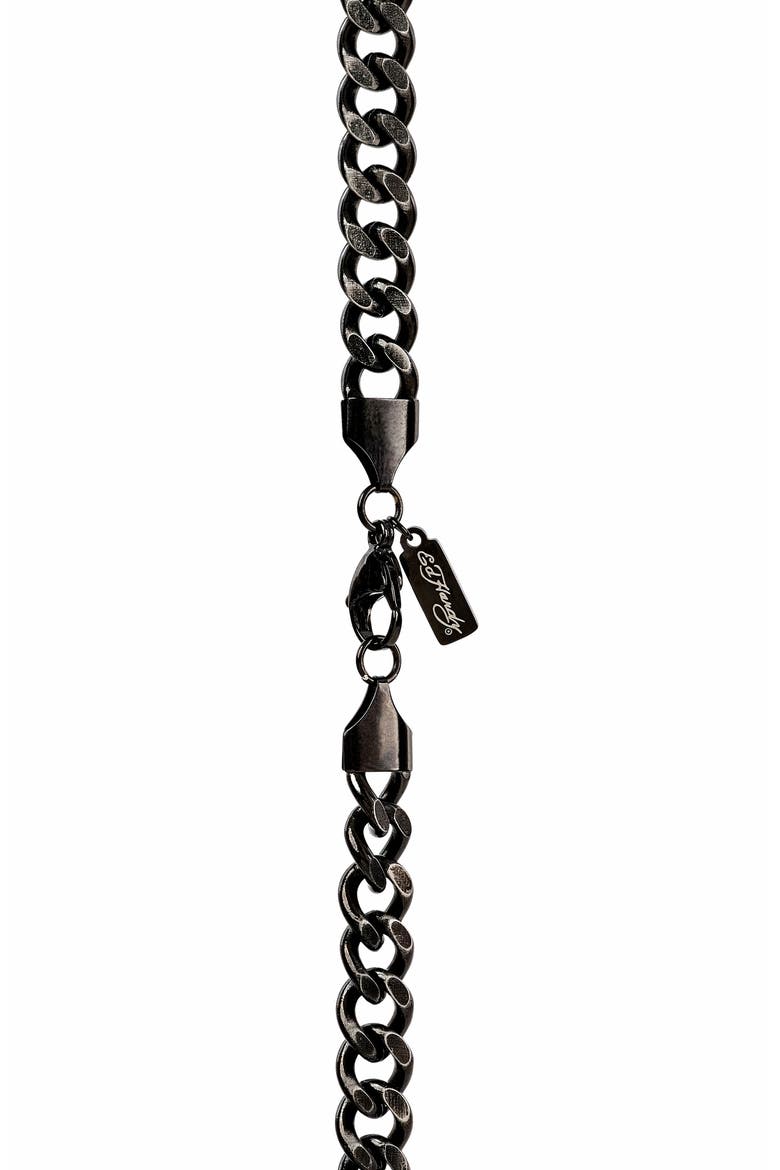 Men's Curb Chain Necklace, Alternate, color, BLACK