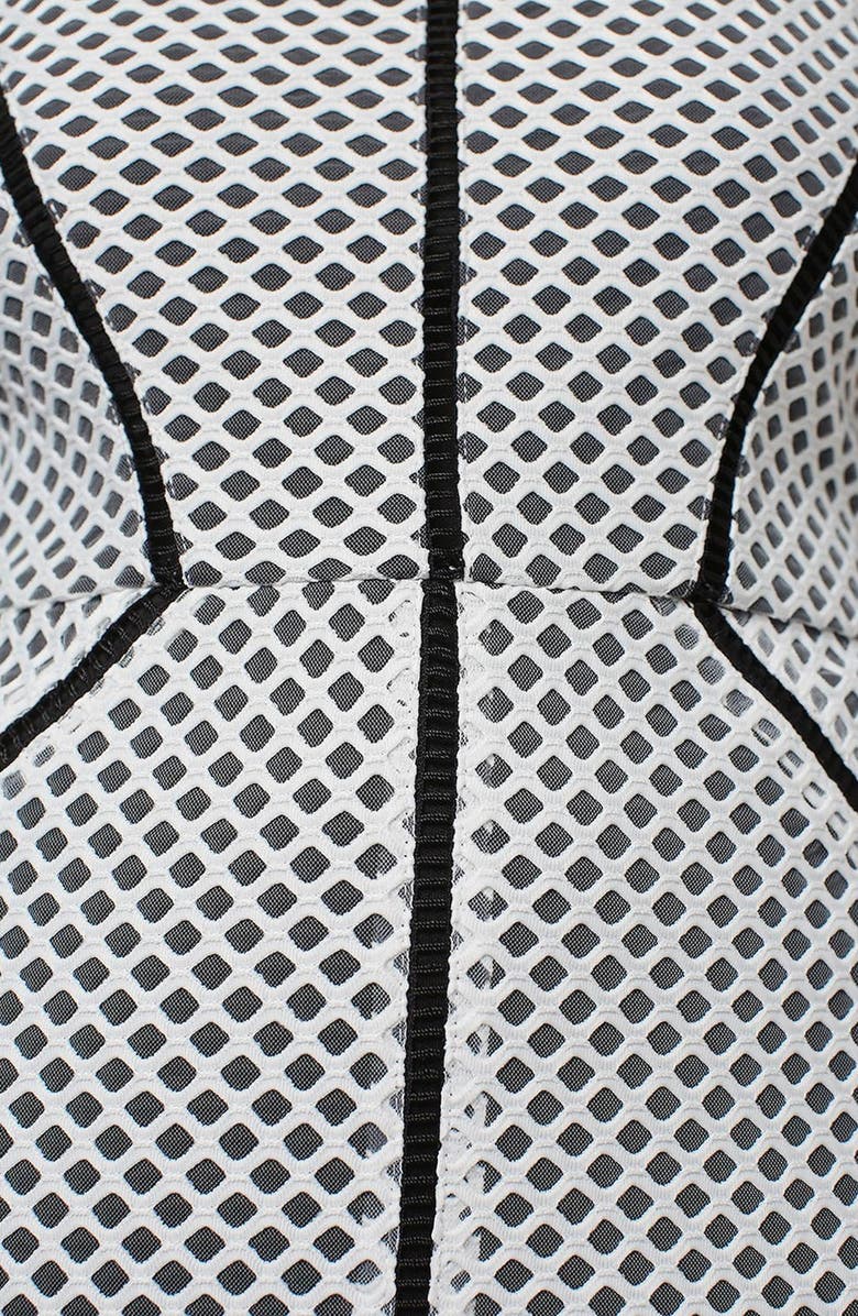 Topshop Airtex Column Midi Dress, Alternate, color, White Multi