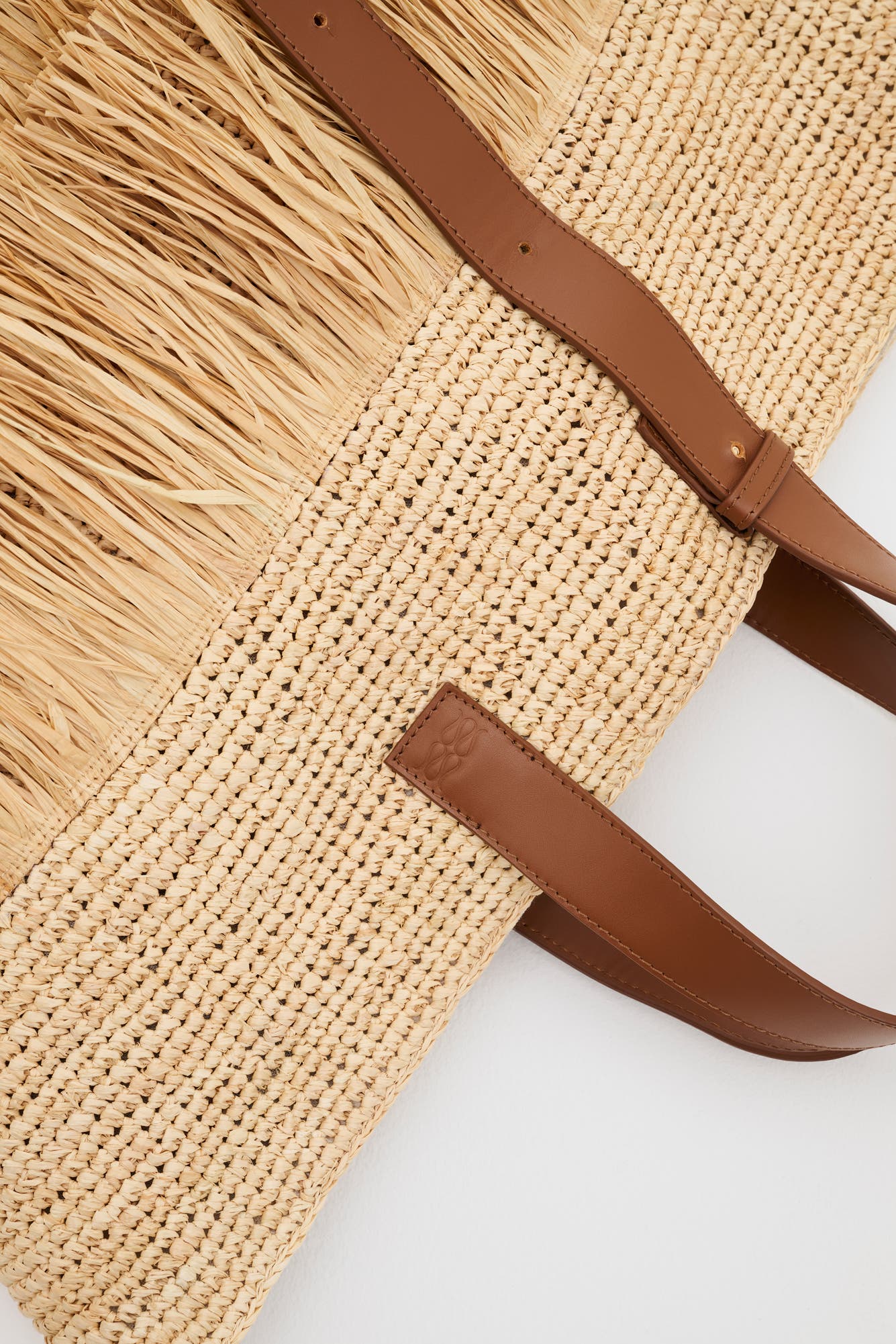 Jina Raffia Fringe Tote Bag, Alternate, color, Natural