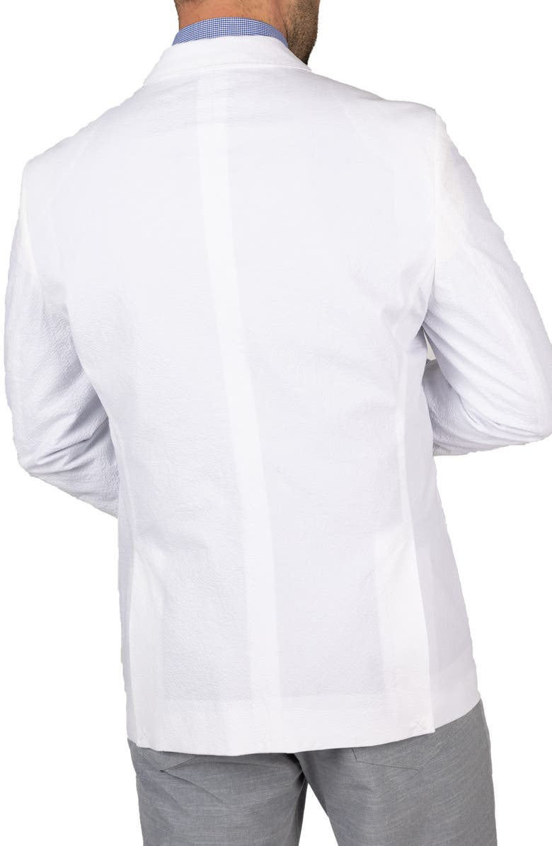 TailorByrd Solid Seersucker Sportcoat, Alternate, color, White