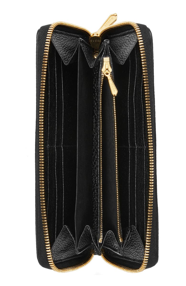 Gucci 548 Zip-Around Leather Wallet, Alternate, color, 