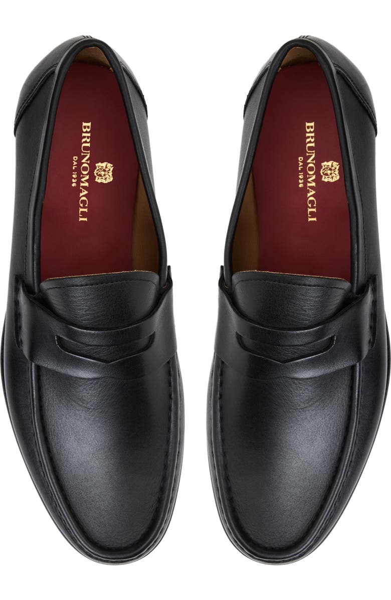 Bruno Magli Lombardo Wrapped Moc Toe Penny Loafer, Alternate, color,