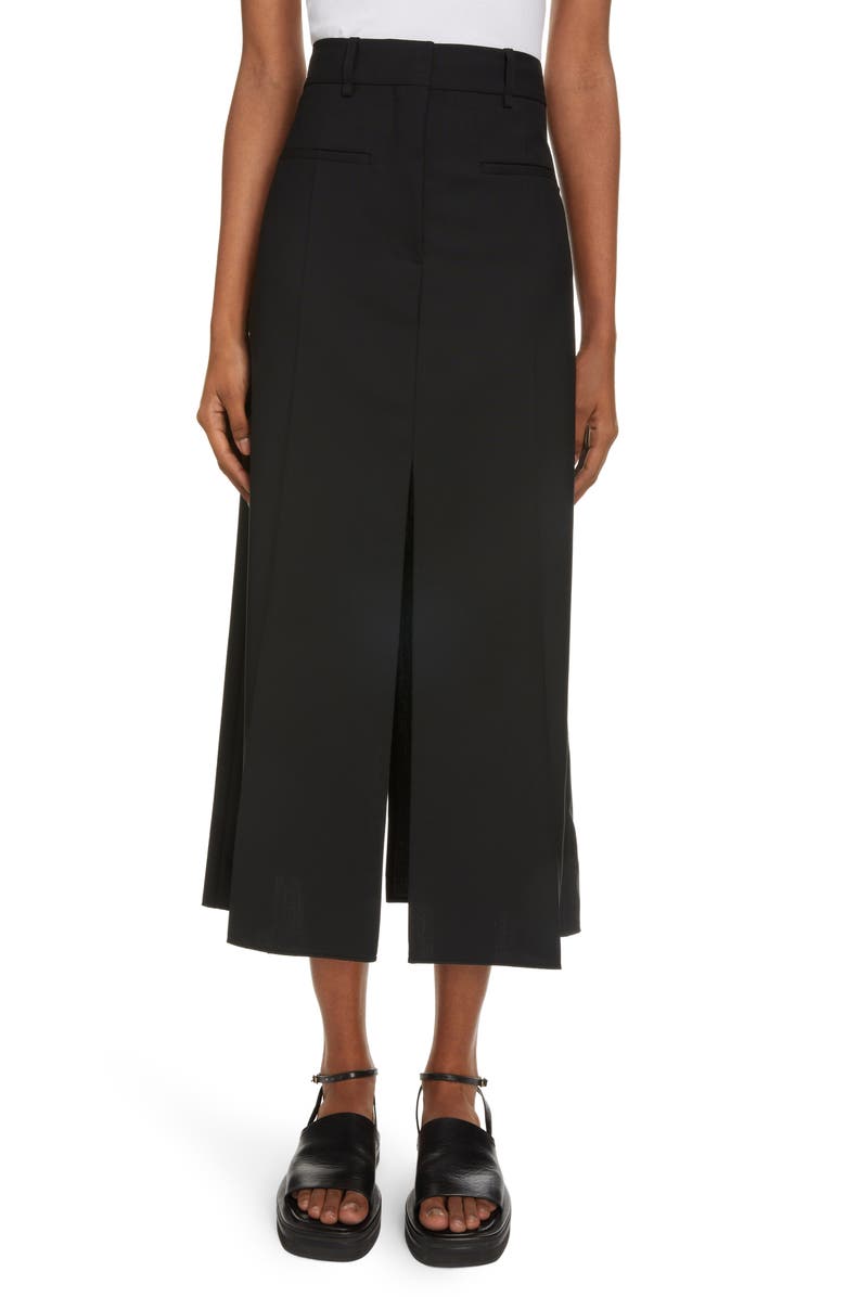 Victoria Beckham Tailored Wool Midi Skirt, Main, color, 