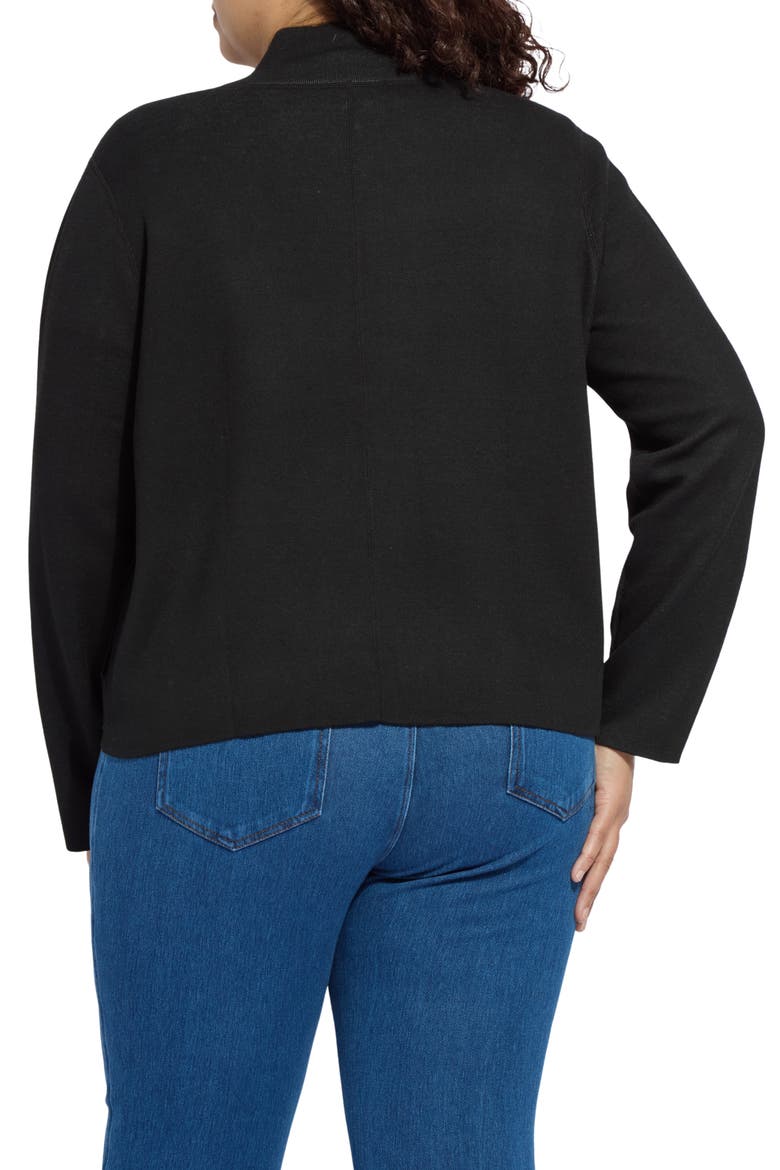 Reversible Zip Up Cardigan, Alternate, color, BLACK