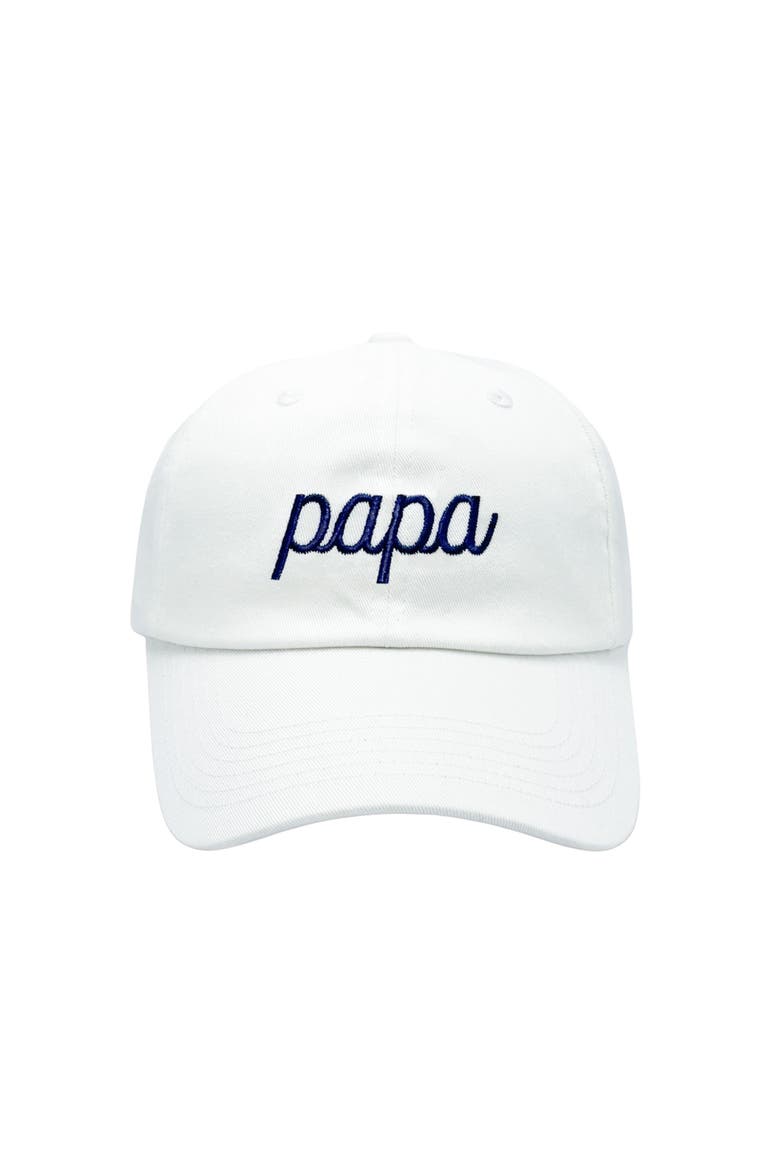 Papa Adult Baseball Hat, Main, color, White