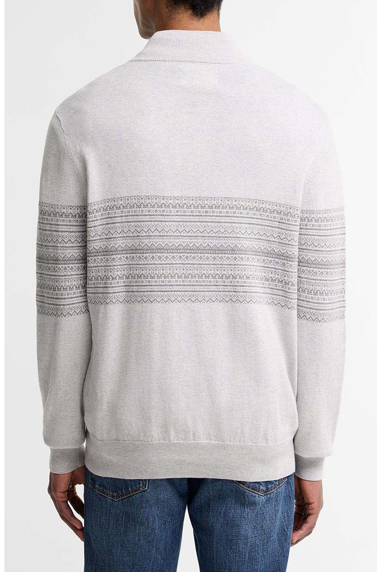 Millwood Fair Isle Half Zip Sweater, Alternate, color, GREY MARL