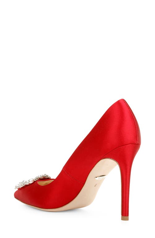 Badgley Mischka Collection Cher Crystal Embellished Pump In Red