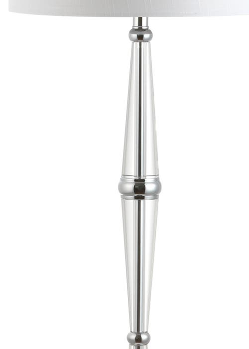 Jonathan Y Francine 60" Crystal Led Floor Lamp, Chrome/clear
