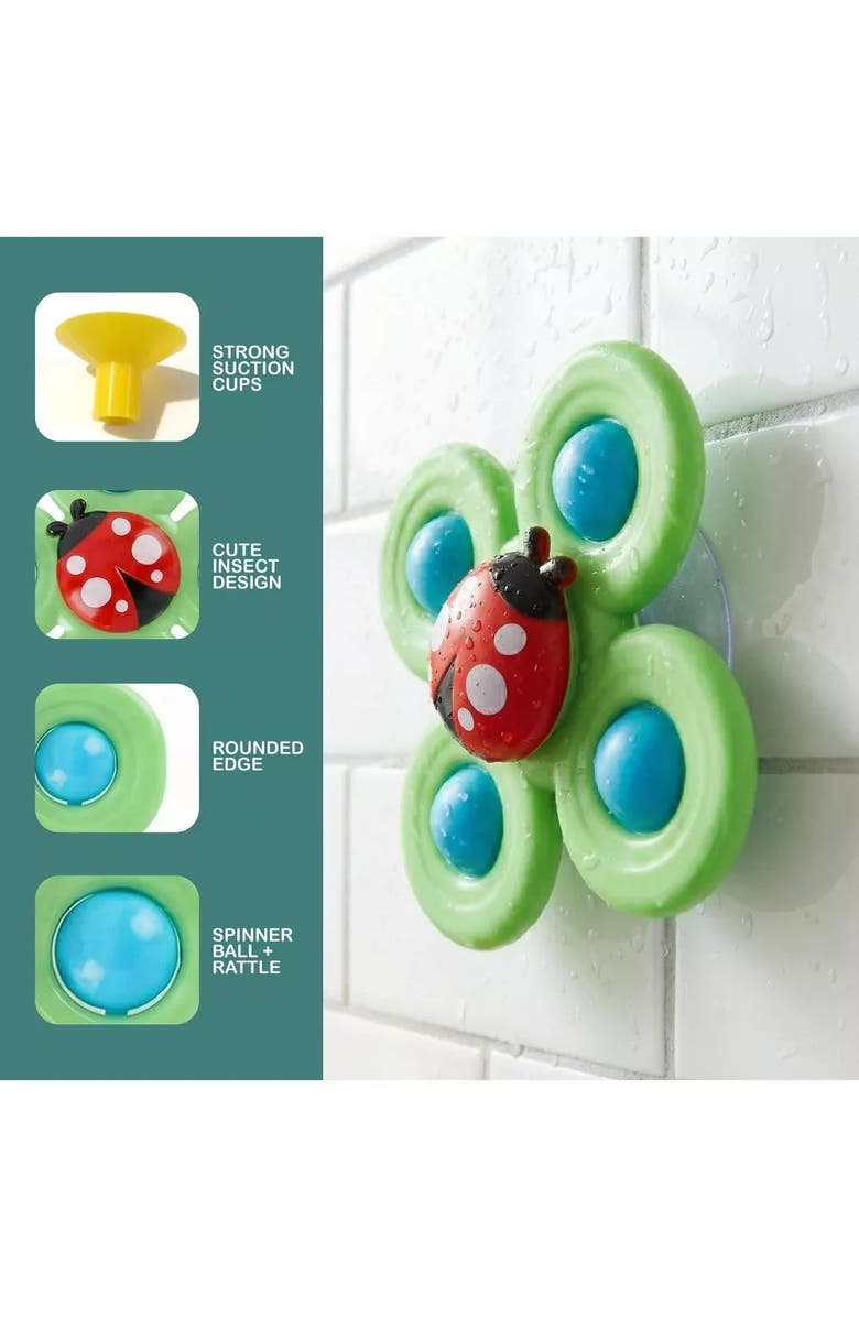 Sperric Suction Cup Spinner Sensory Bath Toy Set, Alternate, color,