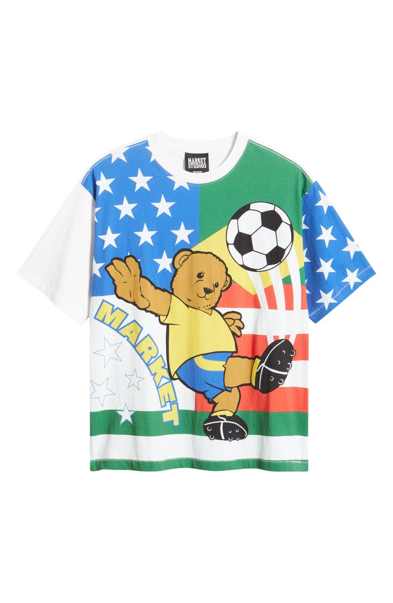 MARKET SMILEY<sup>®</sup> Shoot Ur Shot Graphic T-Shirt, Alternate, color, White Multi