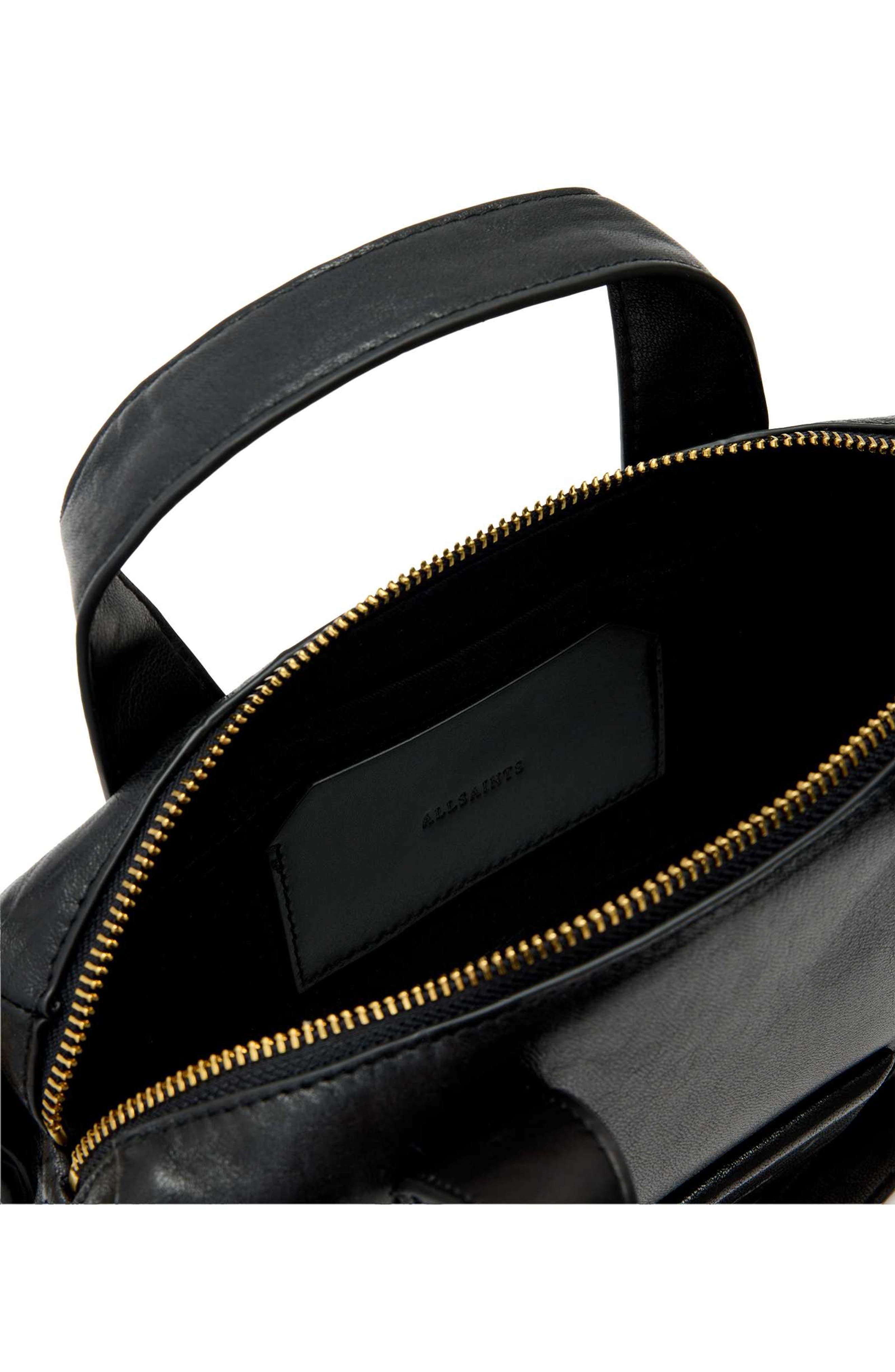 AllSaints Ares G Compact Crossbody Bag, Alternate, color, Black