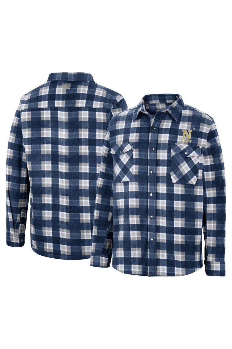Men's Colosseum Navy Navy Midshipmen Ellis Full-Snap Jacket, Main, color, Navy