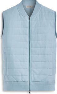 Bugatchi Quilted Cotton Zip Sweater Vest