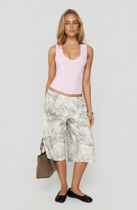 Sayllor Longline Camo Sweat Shorts