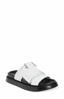 McQueen Kiltie Fringe Slide Sandal