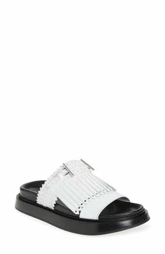 McQueen Kiltie Fringe Slide Sandal