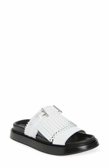 McQueen Kiltie Fringe Slide Sandal