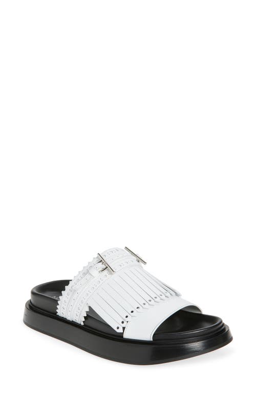 ALEXANDER MCQUEEN MCQUEEN KILTIE FRINGE SLIDE SANDAL 