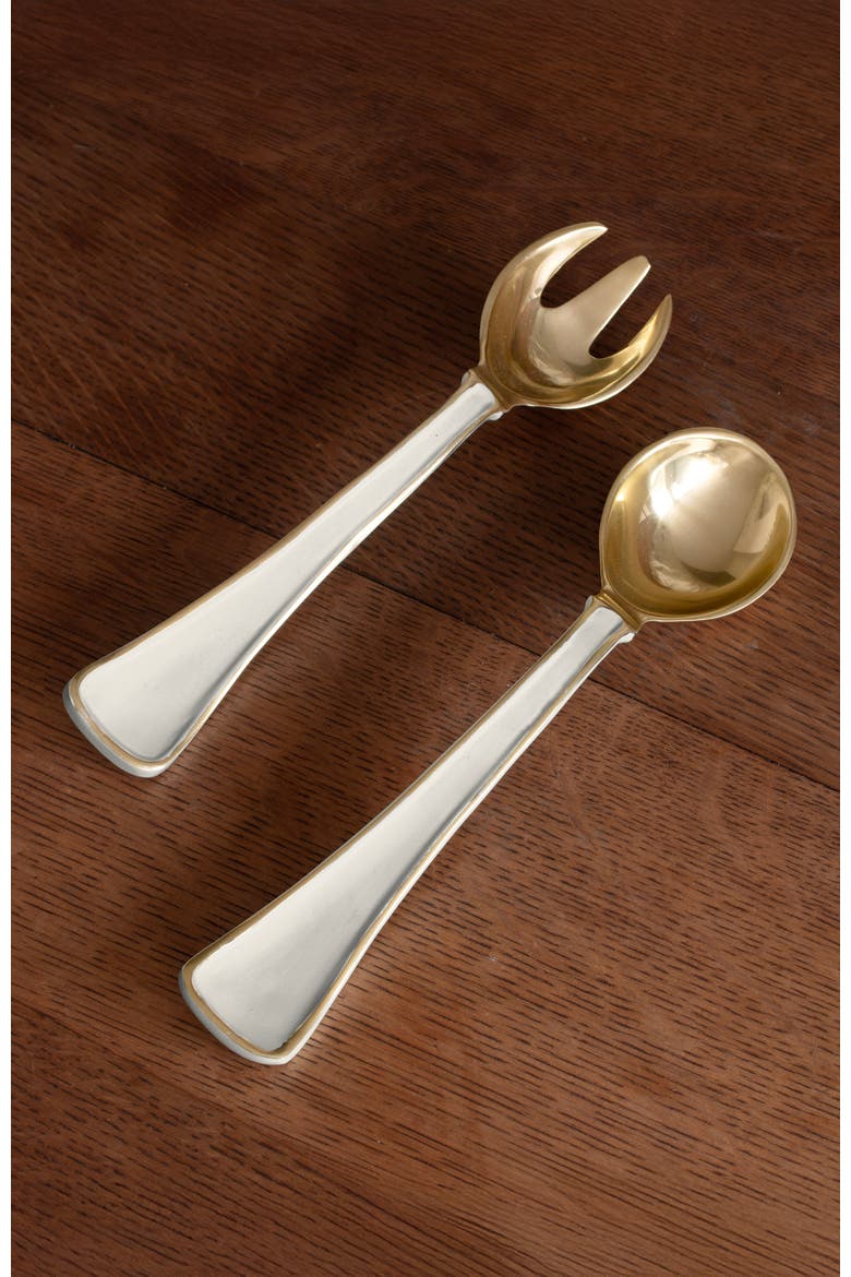 Encanto Soho Salad Servers, Alternate, color, Cream
