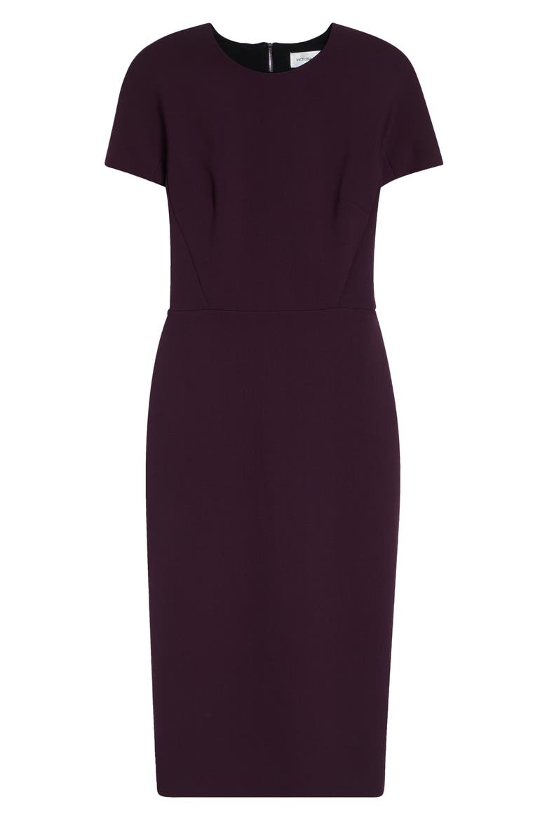 Stretch Crepe Sheath Dress, Alternate, color, FIG