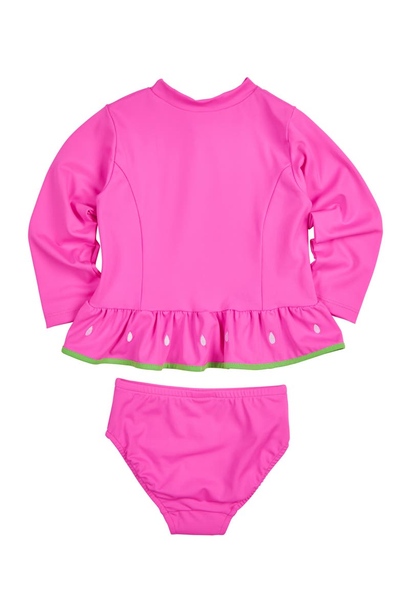 Florence Eiseman Rashguard With Watermelon Seeds, Alternate, color, Fuchsia