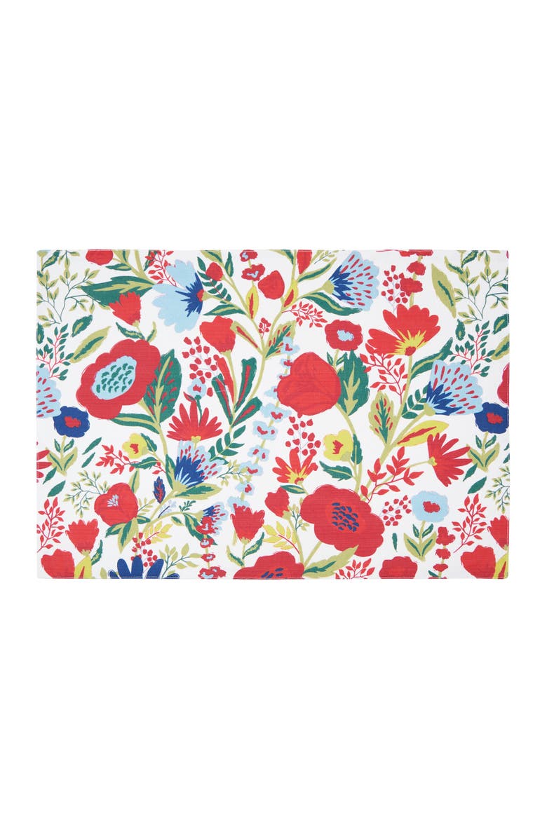 Bella Winter Placemats Set of 4, 13" x 19", Alternate, color, Red