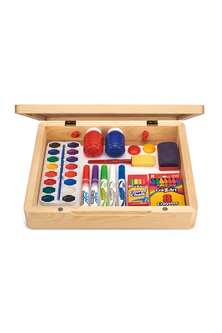 5In1 Portable Wooden Tabletop Art Easel, Main, color, Multicolored