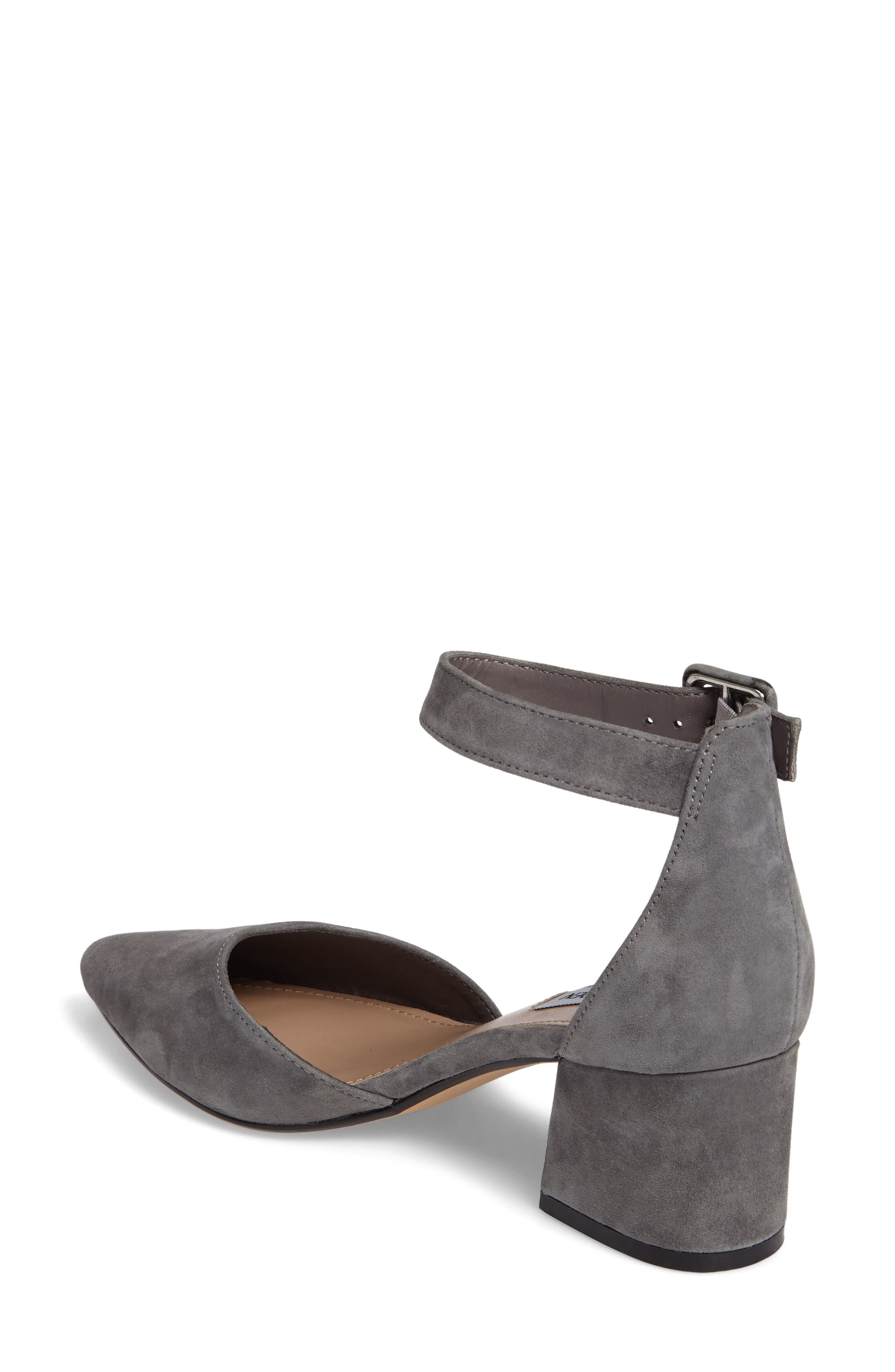 Dainna d'Orsay Ankle Strap Pump, Alternate, color, GREY SUEDE