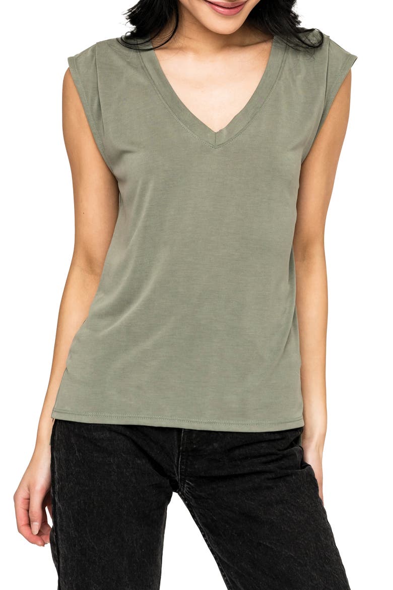V-Neck T-shirt, Main, color, MILITARY GREEN