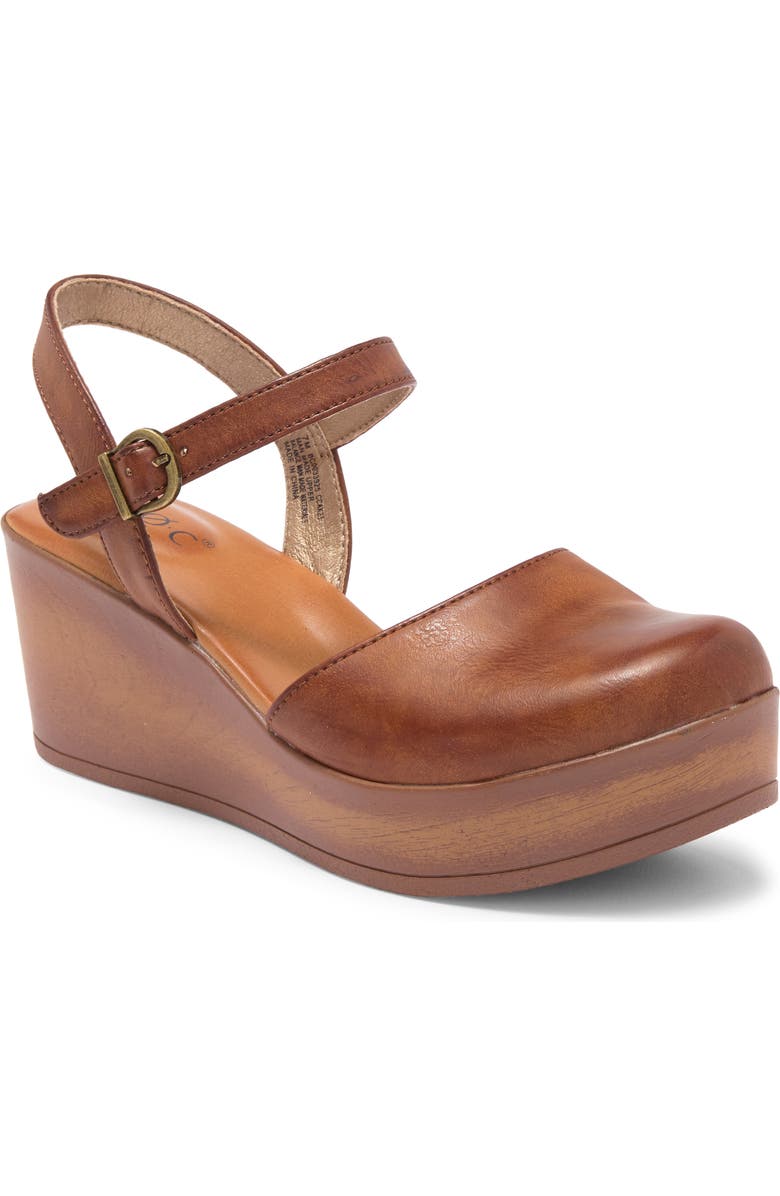 B O C BY BØRN Dalia Platform Clog Sandal, Main, color, Dk Tan