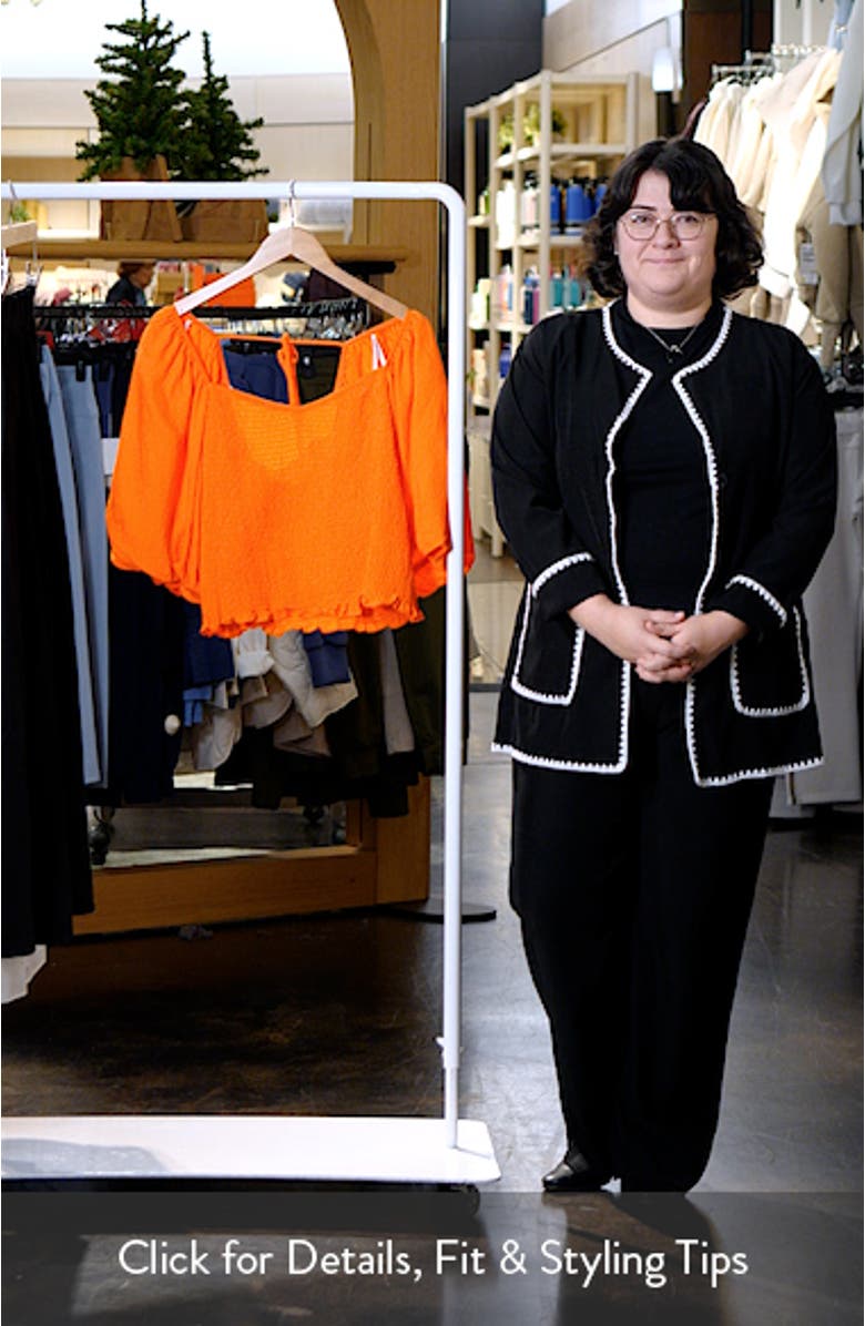 Poppie Smocked Puff Sleeve Top, sales video thumbnail