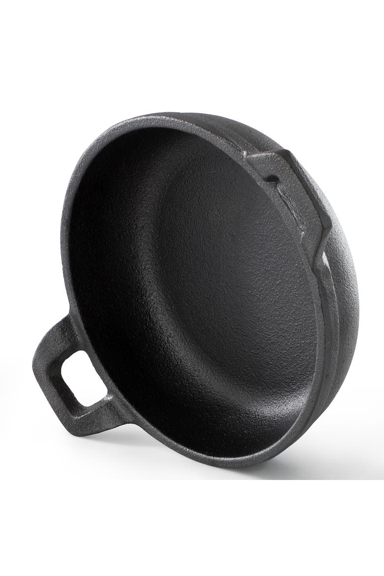 5 Inch Round Cast Iron Frying Pan for Indoor/Outdoor Use, Alternate, color, Black