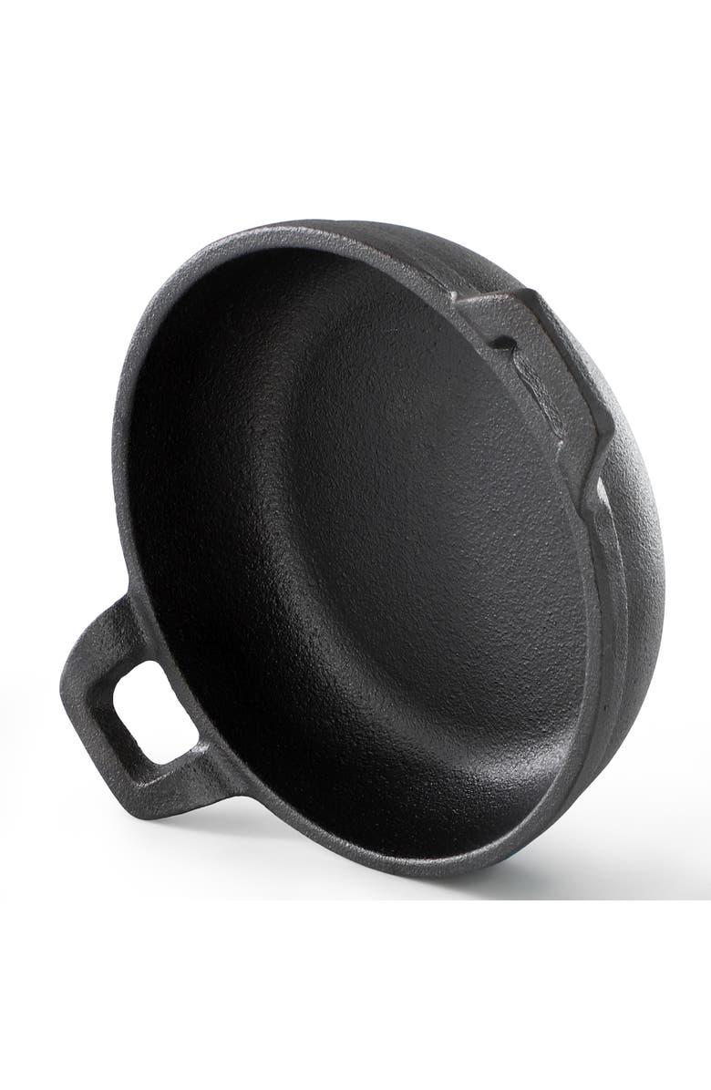 Megachef 5 Inch Round Cast Iron Frying Pan for Indoor/Outdoor Use, Alternate, color, Black