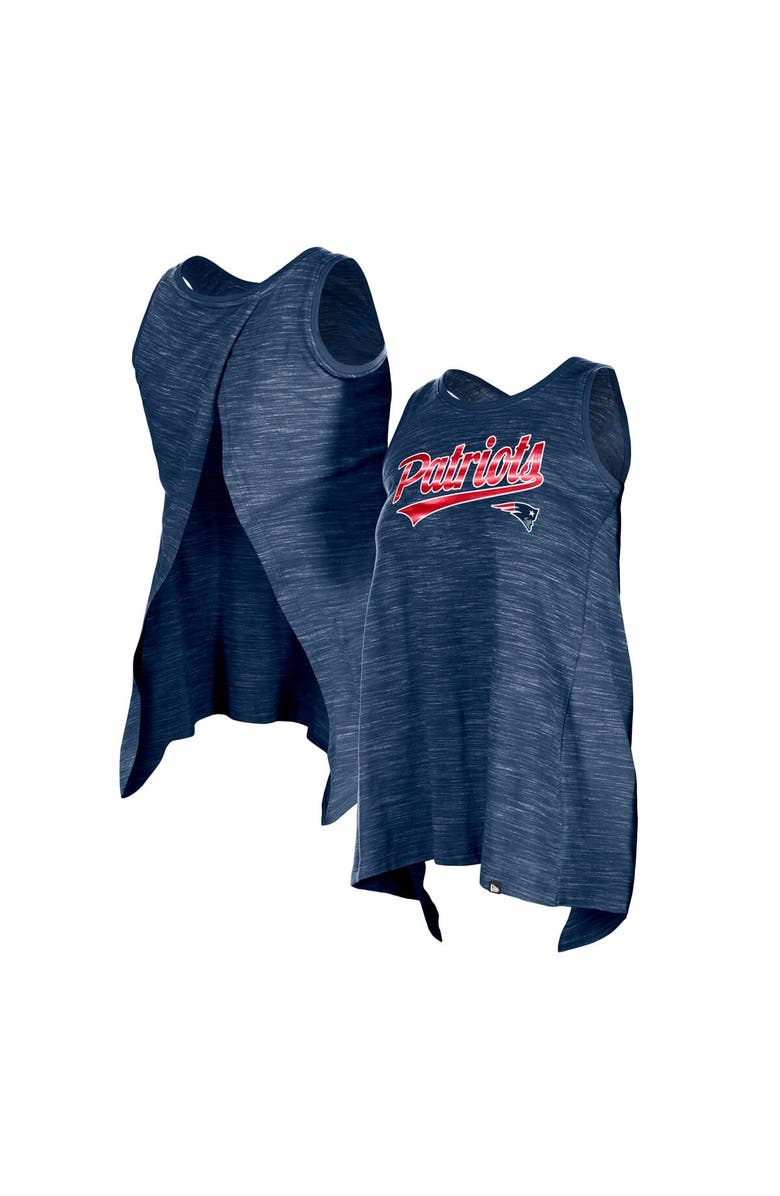 New Era Women's New Era Navy New England Patriots Space Dye Active Tank Top, Alternate, color, Navy