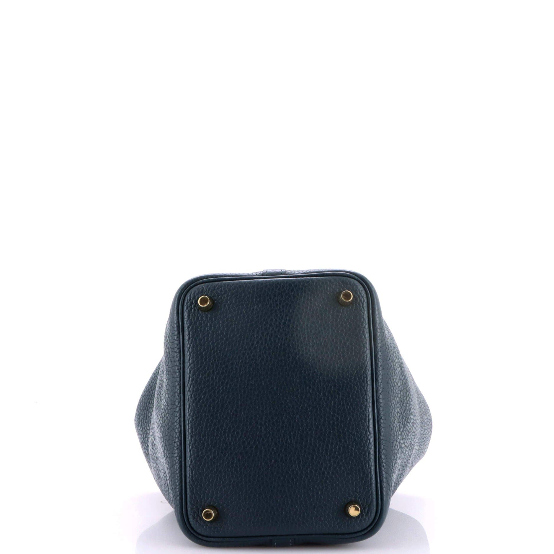 Pre-Owned Hermes Picotin Lock Bag Clemence PM, Alternate, color, Vert Cypress