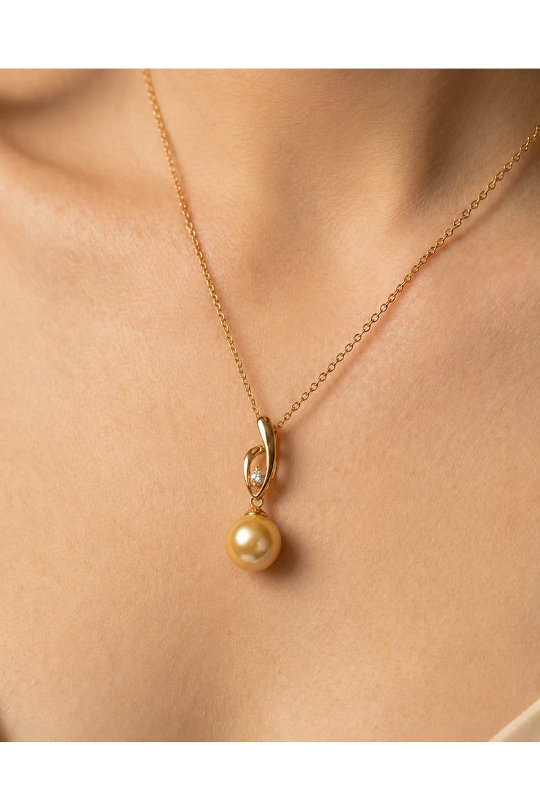 Golden Pearl & Diamond Lois Pendant, Alternate, color, Golden Pearl