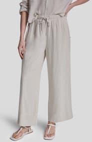 DKNY Jeans High Waist Linen Blend Pants