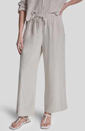 DKNY Jeans High Waist Linen Blend Pants